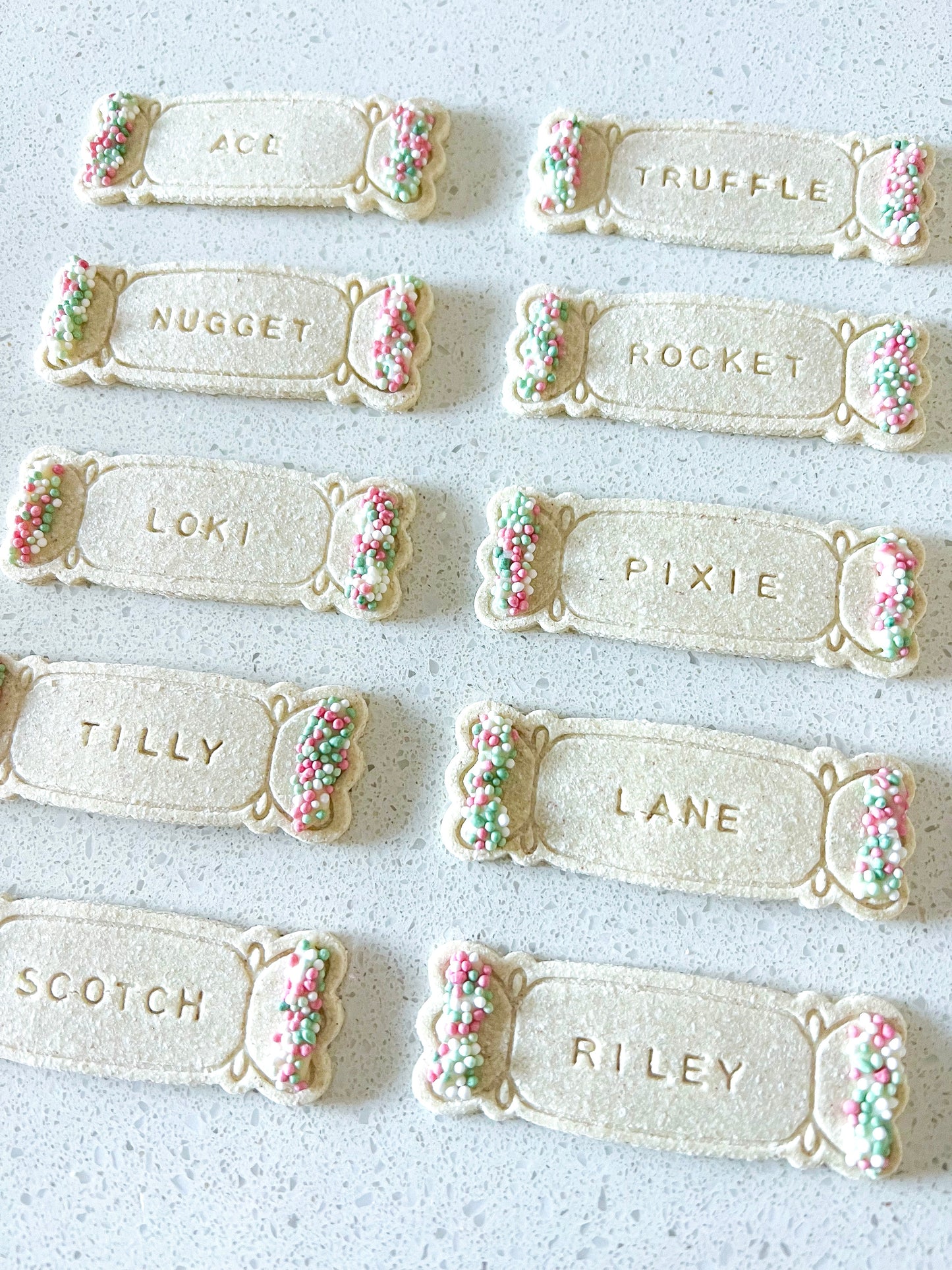 Christmas Cracker Name Cookie